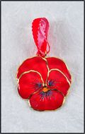 Pansy Ornament - Red
