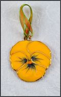 Pansy Ornament - Yellow