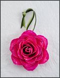 Rose Blossom Ornament in Fuchsia