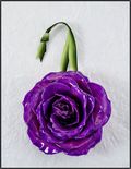 Rose Blossom Ornament in Purple
