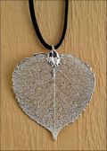 Silver Aspen Necklace with 18" Leather Cord