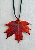 Iridescent Sugar Maple Necklace with 18" Leather Cord