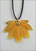 Gold Full Moon Necklace with 18" Leather Cord