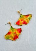 Gingko, Lacquered in Fall Multi Colors