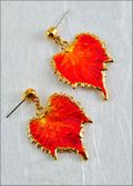 Grape Leaf, Lacquered in Burnt Orange