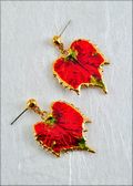 Grape Leaf, Lacquered in Deep Red