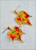 Grape Leaf, Lacquered in Fall Multi Colors