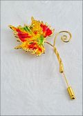 Harvest Leaf Pin in Fall Multi Color