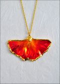 Gingko, Lacquered in Burnt Orange