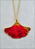 Gingko, Lacquered in Deep Red