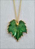 Grape Leaf, Lacquered in Green