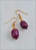 Autumn Nuts Earrings - Purple