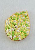 White/Green Hibiscus Pin
