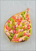 Pink/Green Bougainvillea Leaf Pin