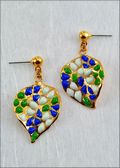 Blue/Green Bougainvillea Earrings