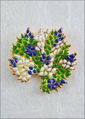 Blue/Green Grape Leaf Pin