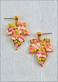 Pink/Green Melon Earrings