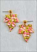 Pink/Green Melon Earrings