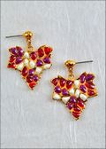 Red/Purple Melon Earrings