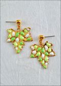 White/Green Melon Earrings