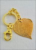 Gold Aspen Leaf Key Chain