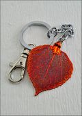Iridescent Aspen Leaf Key Chain