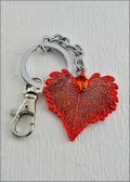 Iridescent Cottonwood Leaf Key Chain