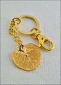 Gold Eucalyptus Key Chain