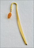 Polished Gold Bookmark w/Gold Pine Cone