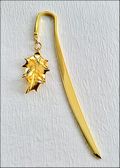 Polished Gold Bookmark w/Gold Holly Leaf