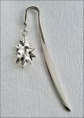 Polished Silver Bookmark w/Silver Holly Leaf