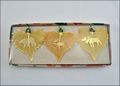 Set of 3 Silhouette Ornaments in 24K Gold