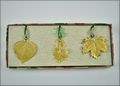 Custom Orn. Box - Set of 3 - Aspen, Oak and Sugar Maple in 24K Gold