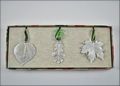 Custom Orn. Box - Set of 3 - Aspen, Oak and Sugar Maple in Silver