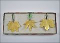 Custom Ornament Box S/3 Full Moon Maple, Japanese Maple and Sugar Maple in Gold