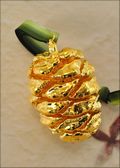 Sequoia Pine Cone Ornament - Gold