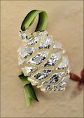 Sequoia Pine Cone Ornament - Silver