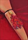 Beaded Cypress Napkin Holder/Wine Charm in Iridescent