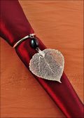 Beaded Aspen Napkin Holder/Wine Charm in Silver