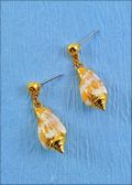 Gold Plated Mini Strombus Earrings