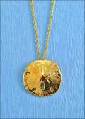 Mini Sand Dollar Pendant in Gold