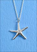 Mini Starfish Pendant in Silver