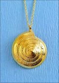 Sundial Shell Pendant in Gold