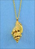 Strombus Shell Pendant in Gold