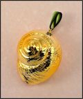 Real Shell Ornament in Gold - Snail
