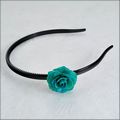 Small Light Blue Rose Blossom Headband