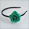 Medium Rose Blossom Headband in Blue