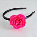 Medium Hot Pink Rose Blossom Headband