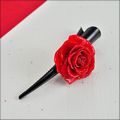 Rose Blossom Hair Clip in Red