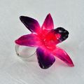 Adjustable Dendrobium Orchid Ring in Purple/Pink
